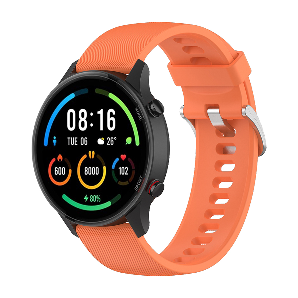 22mm blød silikone urrem til xiaomi mi watch color sportsurrem armbånd til xiaomi watch  s1 pro /s1 active /s2/ color 2: Hvid sort
