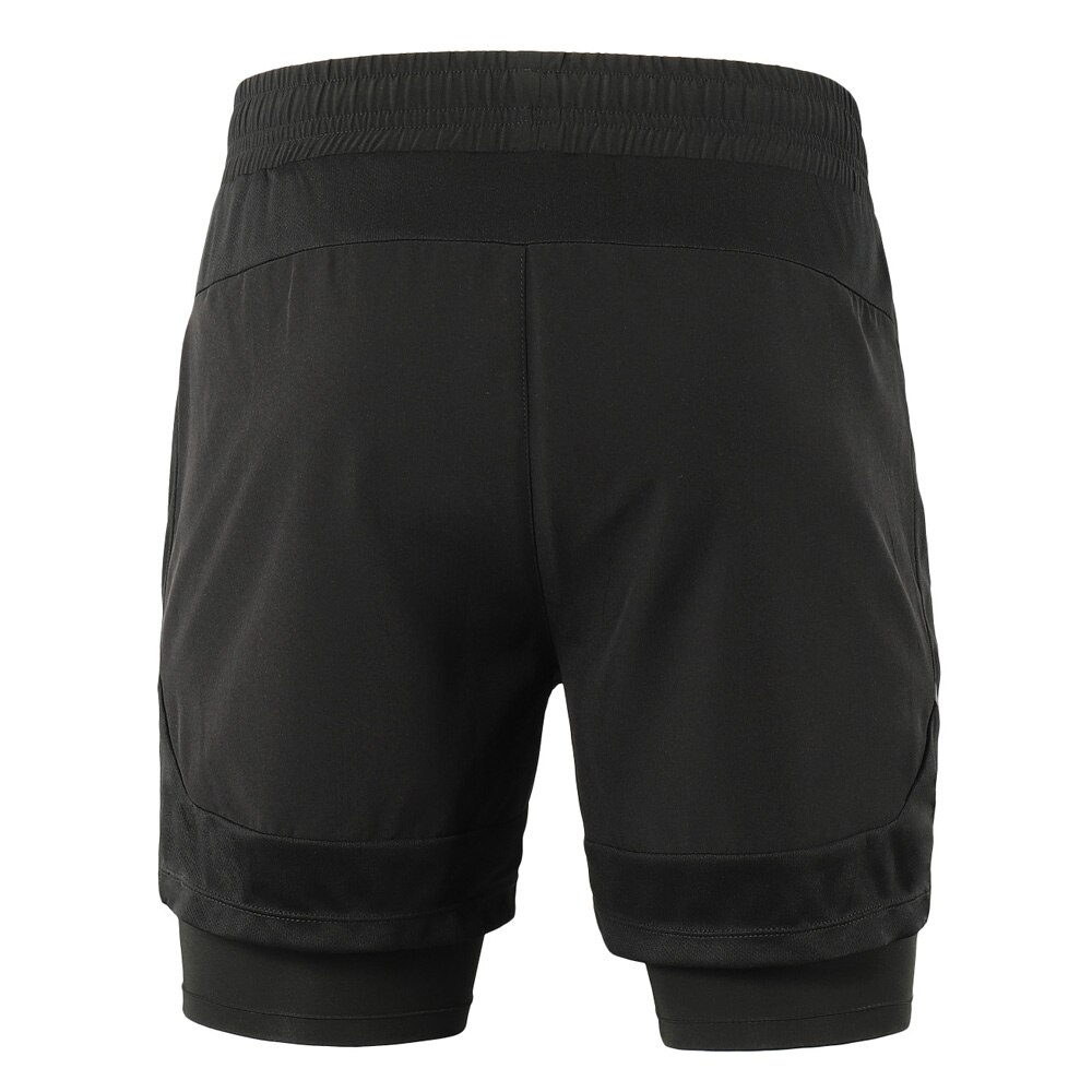 Arsuxeo Heren Running Shorts 2 In 1 Quick Dry Ademende Actieve Training Oefening Joggen Sport Gym Shorts Met Rits pocket