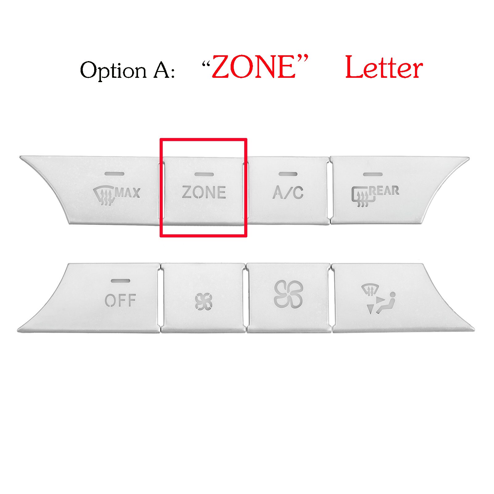 Console AC air conditioning Media Volume Buttons Sequins Cover Stickers Trim For Mercedes Benz C E CLS GLK Class W204 W212: Option A ZONE