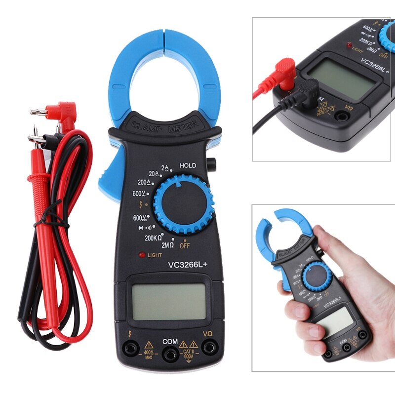 VC3266L+ Digital Clamp Multimeter AC/DC Voltage Amp Ohm Electronic Tester Meter