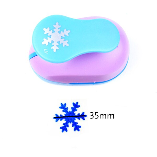8mm-75mm forskellige størrelser snefnugformet håndværk punch barn diy værktøj papir cutter eva scrapbog jul sne hul puncher: 1 stk 35mm 8815 sne