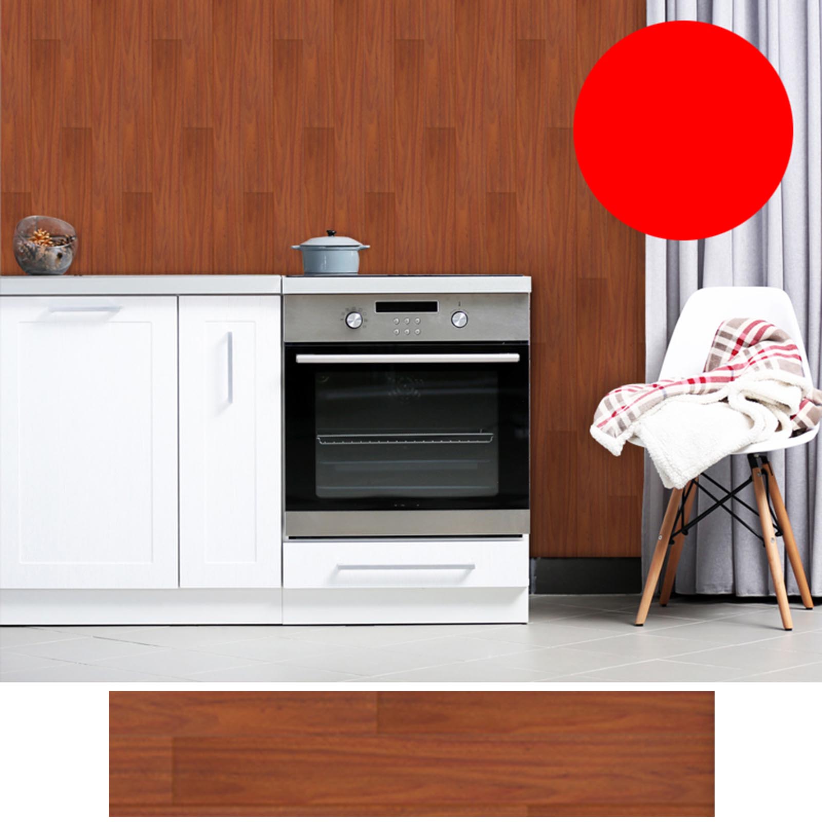 Tile Stickers 2x50m Bathroom Kitchen Wood Grain Wall Stick Waterproof Self Adhesive Removable DIY Paste Wall Decals Home Decor: L