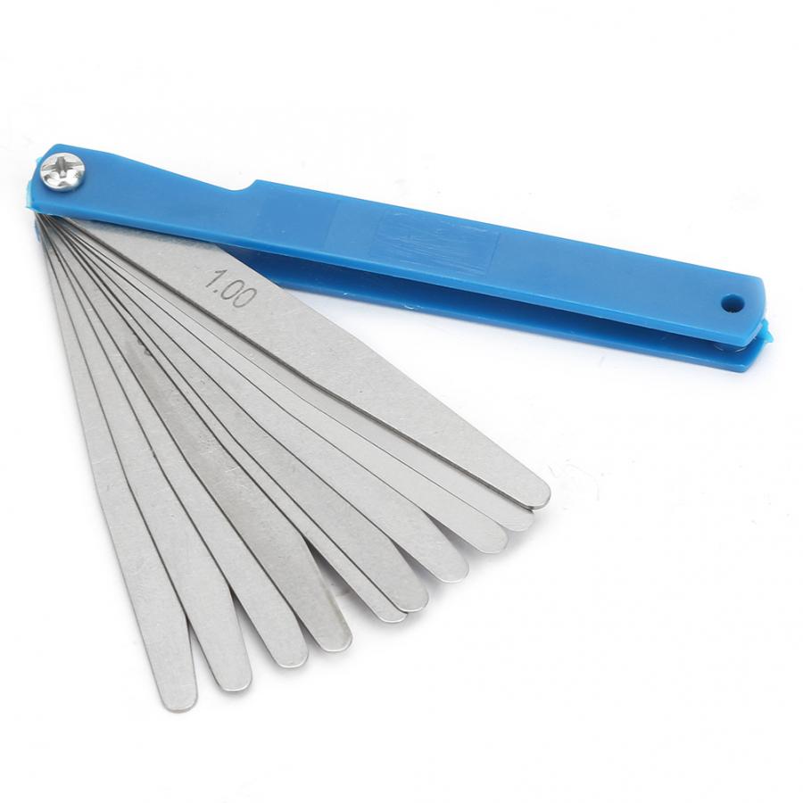 10 unids/caja 100mm * 10 DE ACERO INOXIDABLE Feeler Gauge brecha diámetro interior de 0,10-1,00mm de inspección calibre