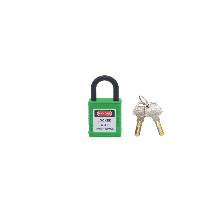 Loto lockout industriële beveiliging hangslot 25mm nylon beugel geschikt voor toepassingen industrialesy electricas lockout tagout: Legergroen