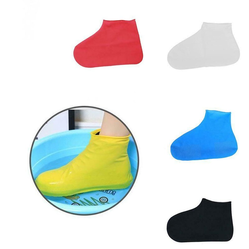 Stivali di gomma alla moda copriscarpe impermeabili in lattice riutilizzabili copriscarpe antiscivolo in Silicone copriscarpe accessori per scarpe Unisex