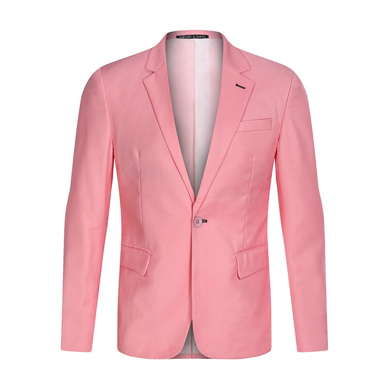 algodón slimfit Blazer hombres trabajo Oficina solo botón bolsillo chaqueta masculina Casual busniess denim de talla grande trajes blazers esmoquin: design 2 / XL