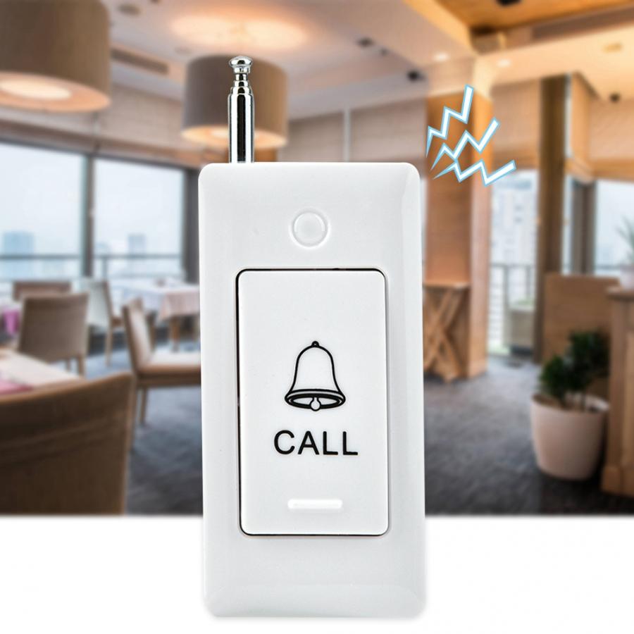 Mini Wireless Alert Call Help White Button Guest Call for Hospital Restaurant Nursing Home Button Guest Call