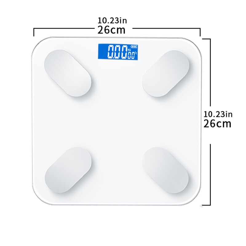Bathroom Bluetooth Scale Smart Electronic Body Fat Scale Floor Weighting Scale LED Dispaly Data Connected Mobile Phone Analyzer