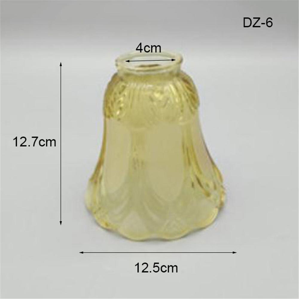 Bell Shape Replacement Shade,Pendant Light Replacement Cover,Clear Transparent White Cognac Glass Lampshade for Accessory: DZ-06