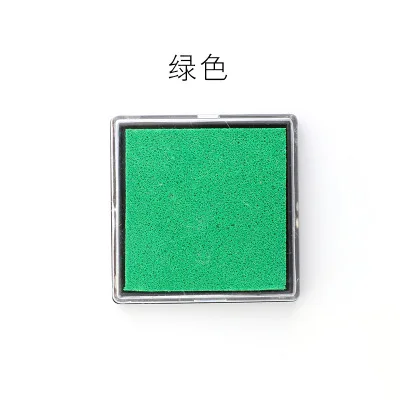 15 colori carino tampone di inchiostro artigianale a base di olio tamponi di inchiostro fai da te per timbri di gomma tessuto album di ritagli decorazioni di nozze tampone per impronte digitali: verde