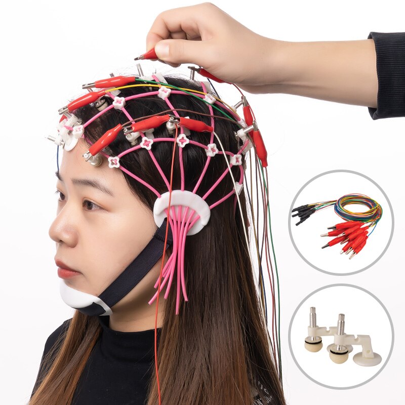 La tapa EEG es fácil de desmontar, Material de silicona para habitación EEG, tapa EEG de electrodo de puente
