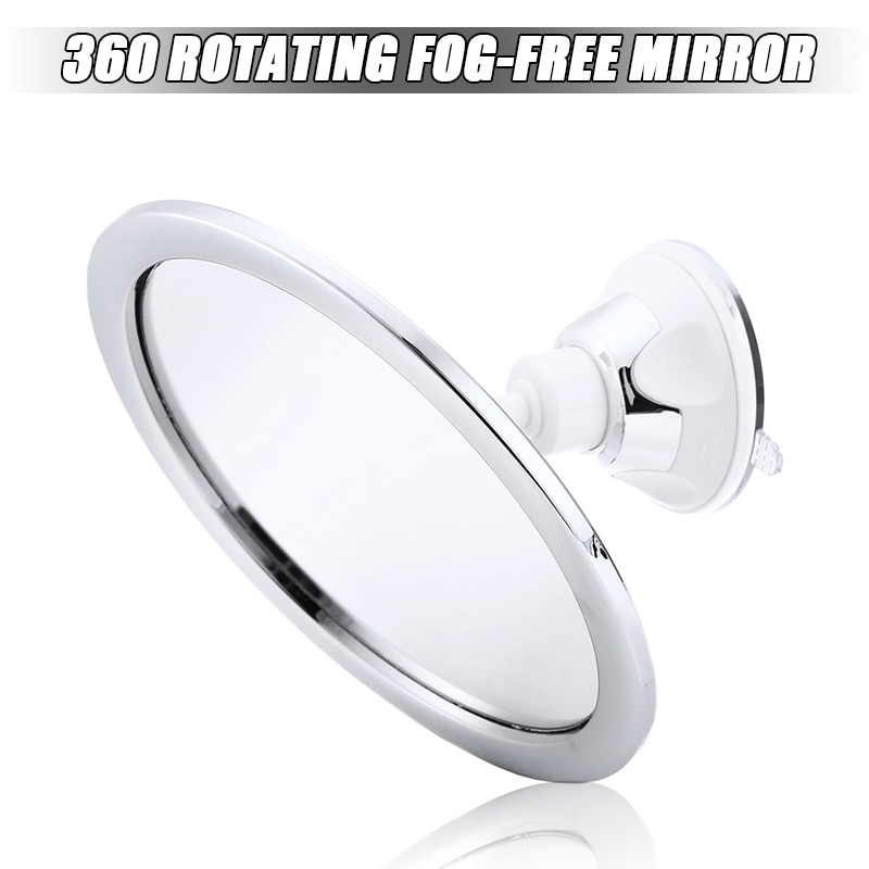 360 Degrees Rotation Fogless Suction Cup Shower Shaving Mirror Bathroom Washroom Fog Free Make Up Mirror
