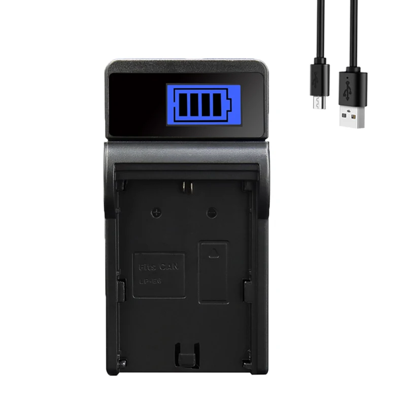 LP-E6 LP E6 cargador de batería para Canon EOS 5DS 5D 6D 7D 60D 60Da 70D Mark II Mark III 80D XC10 DSLR LPE6 2200mAh baterías: Rosa