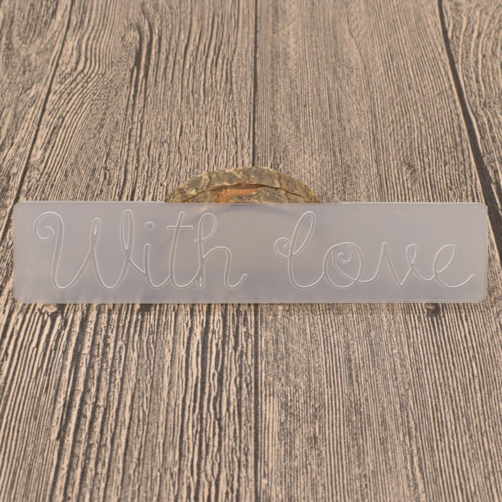 Happy Birthday Plastic Embossing Folder Stencil Template For Scrapbooking Paper Card Decoration: with love
