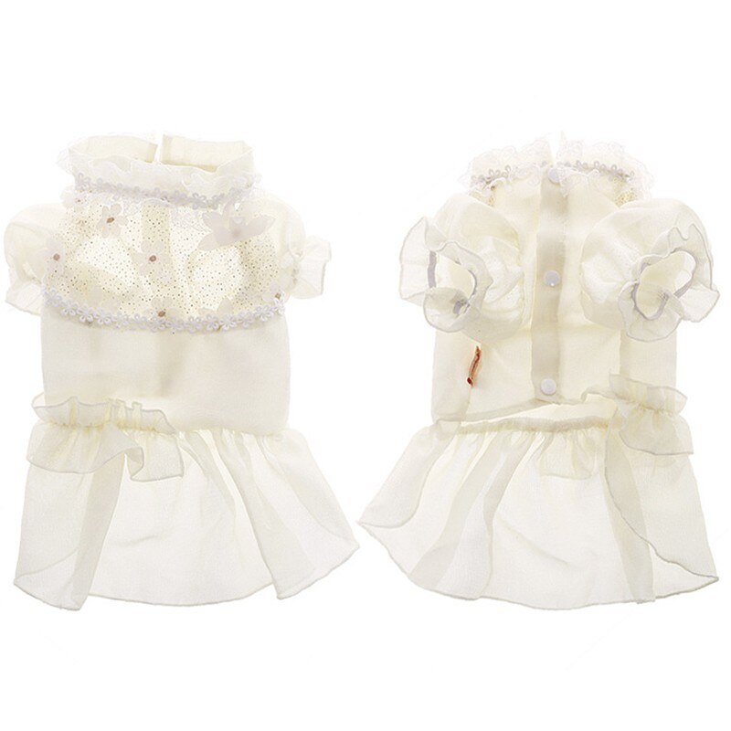 Verano dulce gato ropa de manga Puff de la hermosa princesa vestido de traje para gatos gatito lindo falda accesorios para mascotas