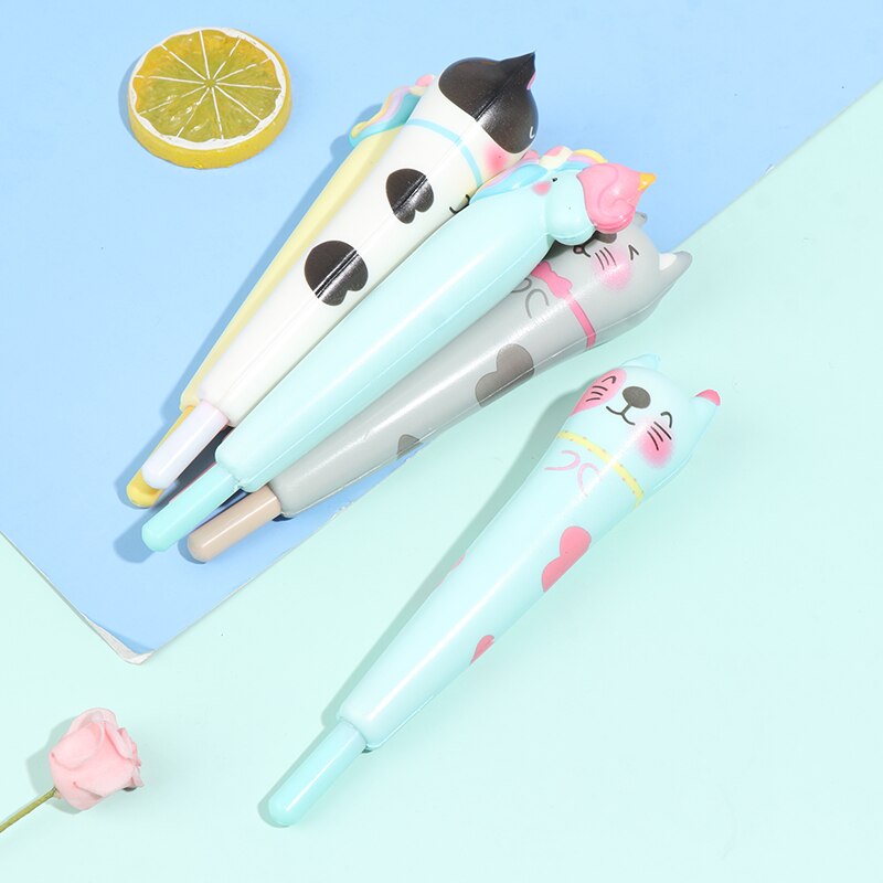 1Pc Gesimuleerde Kleur Trage Rebound Pen Eenhoorns Dier Neutrale Overdrukventiel Pen Neutrale Pen