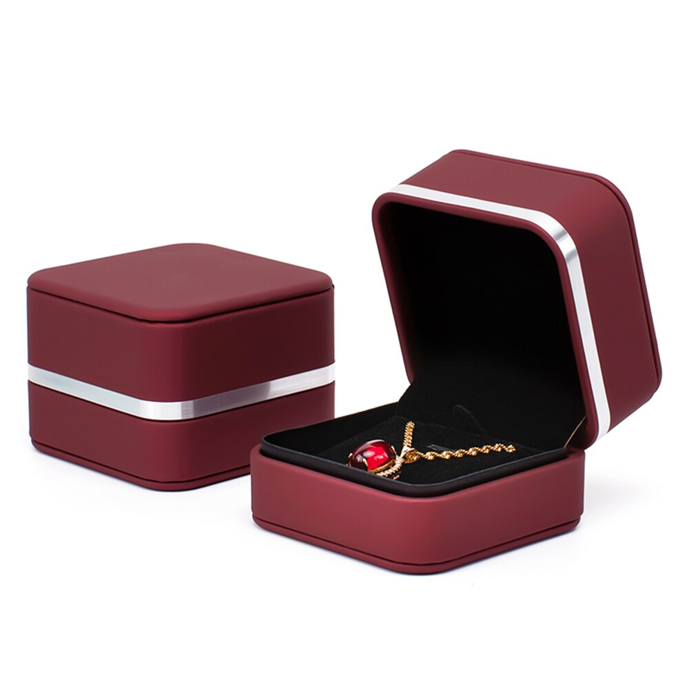 B-LIFE Ring Pendant Bearer Box Jewelry Display Case or Proposal Engagement Wedding Anniversary Romantic Birthday Valentine: o 2