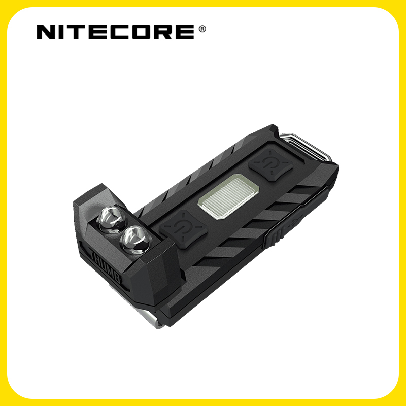 Nitecore thumb usb genopladelig hvid + rød led arbejdslampe 85lm letvægts lommelygte