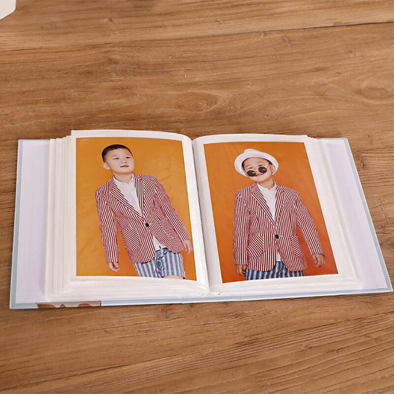 50 sider store 6 inches børns fotoalbum til 100 ark fotos interfolie tegneserie dyr årbog fødselsdag