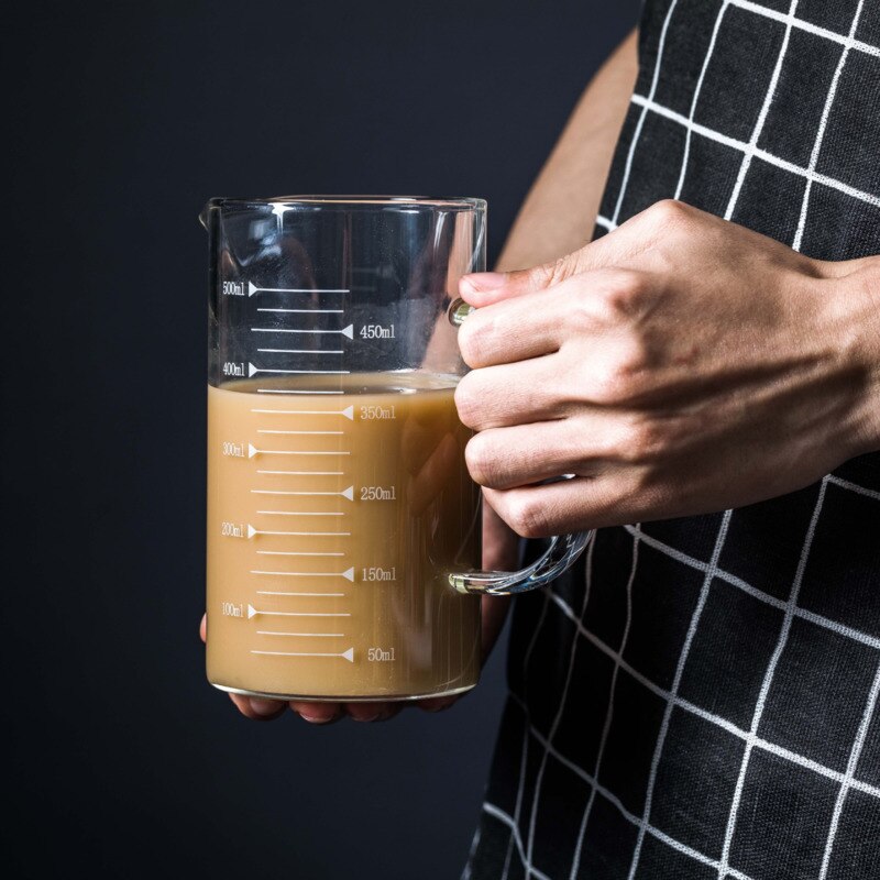 Food Grade Borosilicaatglas Melk Cups Pot Ketel Keuken Accessoires Melk Meten Melk Helder Glas Cup Kok Schaal