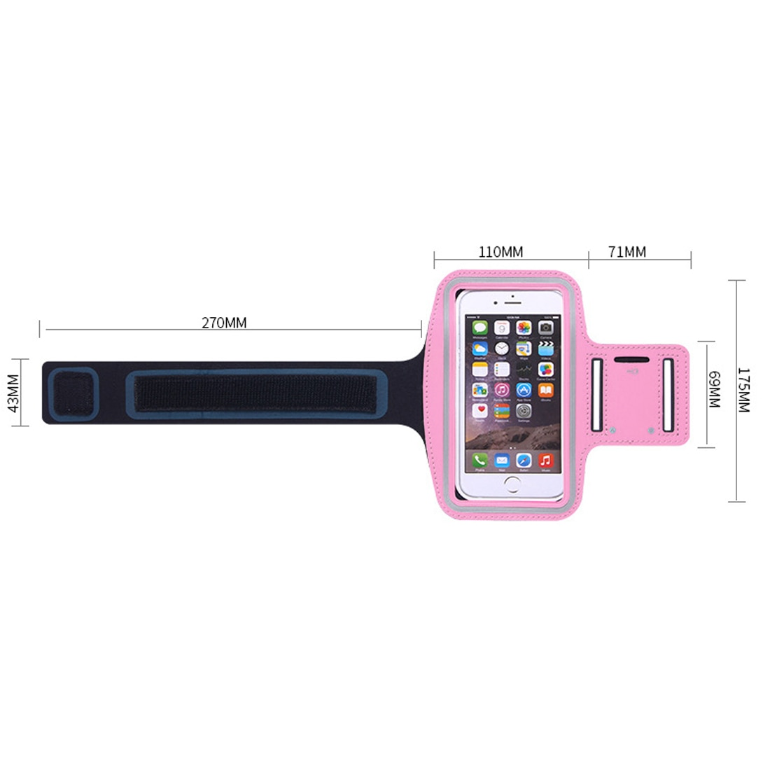 Impermeabile Universale Brassard Corsa e Jogging Palestra Cassa del Bracciale di Sport Del Telefono Mobile della Fascia di Braccio Del Sacchetto Del Supporto per il iPhone 6 7 8 Smartphone