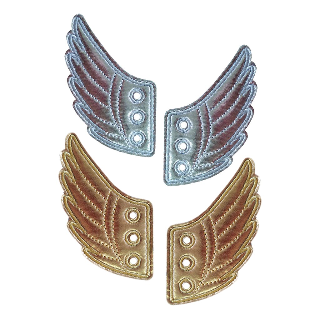 2 Pair Mens Shiny Shoes Angel Wings Charm Wings For Sneakers Shoes Decor