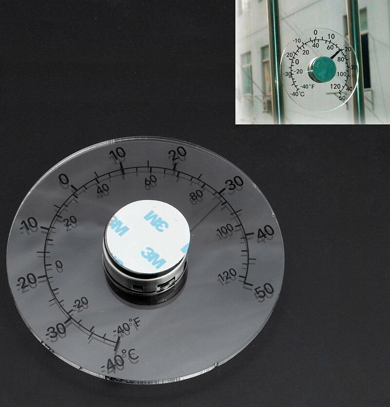 Clear ℉ ℃ Circular Outdoor Window Temperature Thermometer Weather Station Tool 77UD