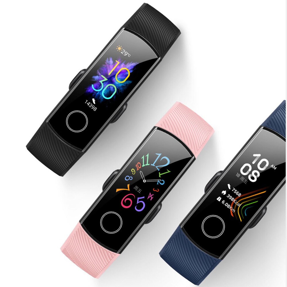 Original huawei honor band 5 pulseira inteligente oxímetro tela de toque cor mágica nadar detectar freqüência cardíaca sono nap honra band5