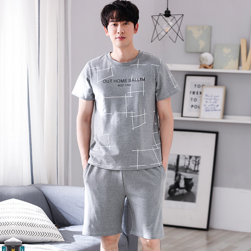 pijamas de verano para hombres, Conjunto de pijama de manga corta para hombres, pijamas de algodón puro para hombres, ropa de dormir para hombres, ropa de casa