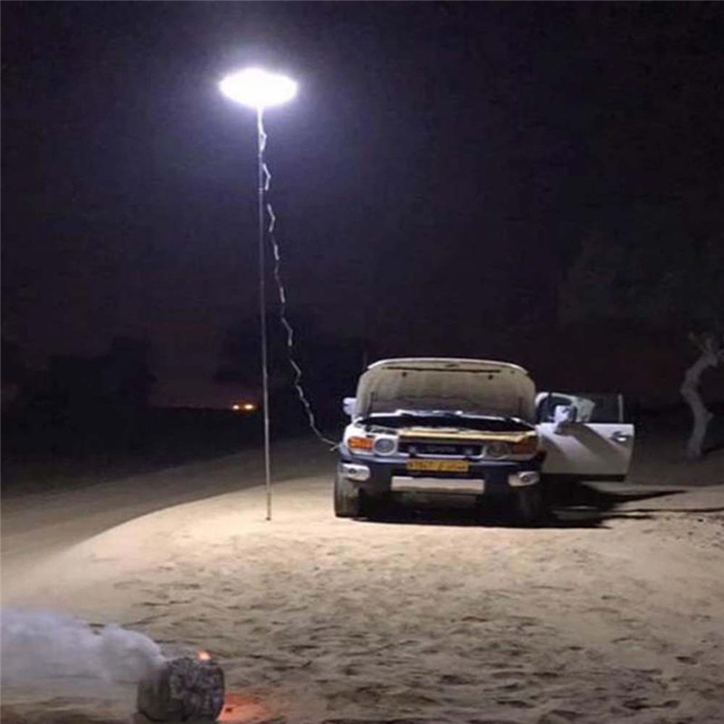 Fjernstyrt teleskopstang ledet fiske utendørs camping lanterne lys lampe fotturer bbq ic chip hage nødarbeid lys søkelyset