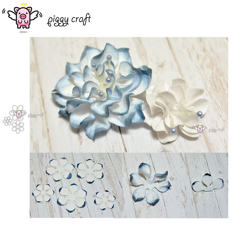 Piggy Craft metal cutting dies cut die mold Flower decoration Scrapbook paper craft knife mould blade punch stencils dies