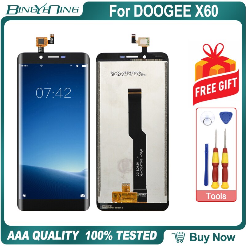 100% Original For DOOGEE X30/X60/X60L/X70/X95 Screen Assembly + Frame Repair Replacement Accessories