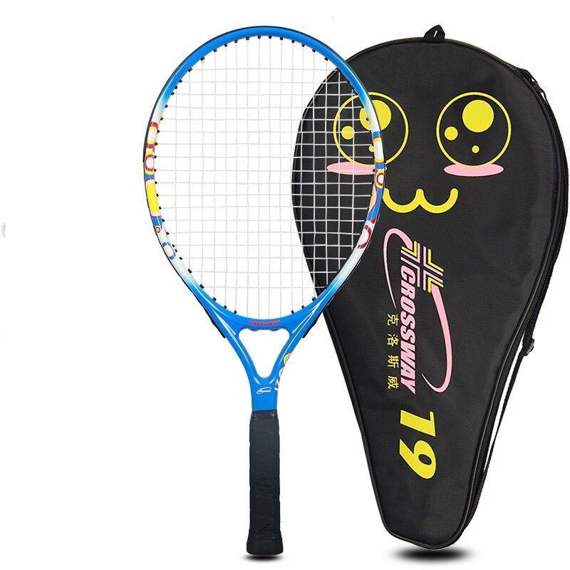 Tennisracket Geïntegreerde Racket Carbon Sport Rackets Speciaal Voor Kinderen Sterke Schokabsorptie Prestaties Duurzaam: BLUE