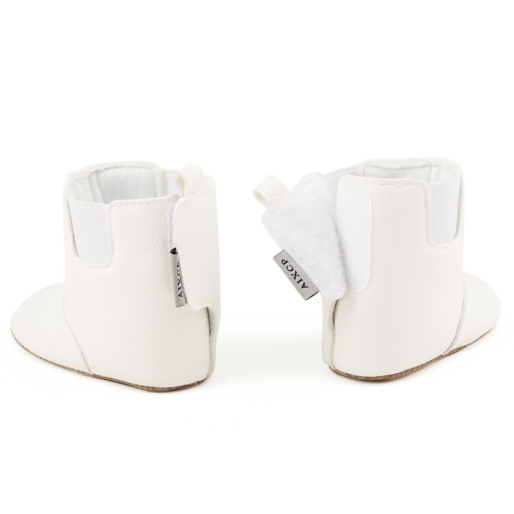 Herfst winter effen pu leren baby mocassins laarzen voor babymeisjes jongens eerste loopschoenen laarzen 0-18 maanden