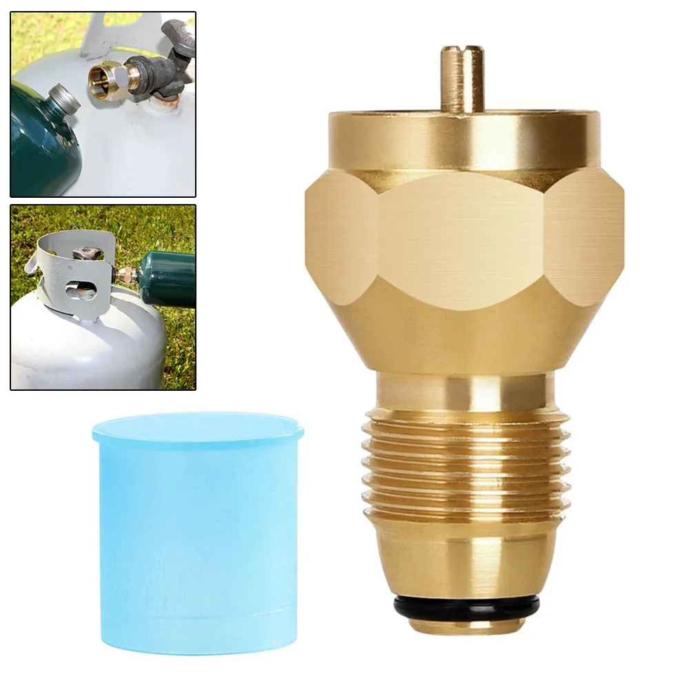 Camping Propane Refill Adapter LpGas Cylinder Tank Coupler Heater Bottles Brass For20 30 40 Pound 50 Cylinders Cook outdoor Part