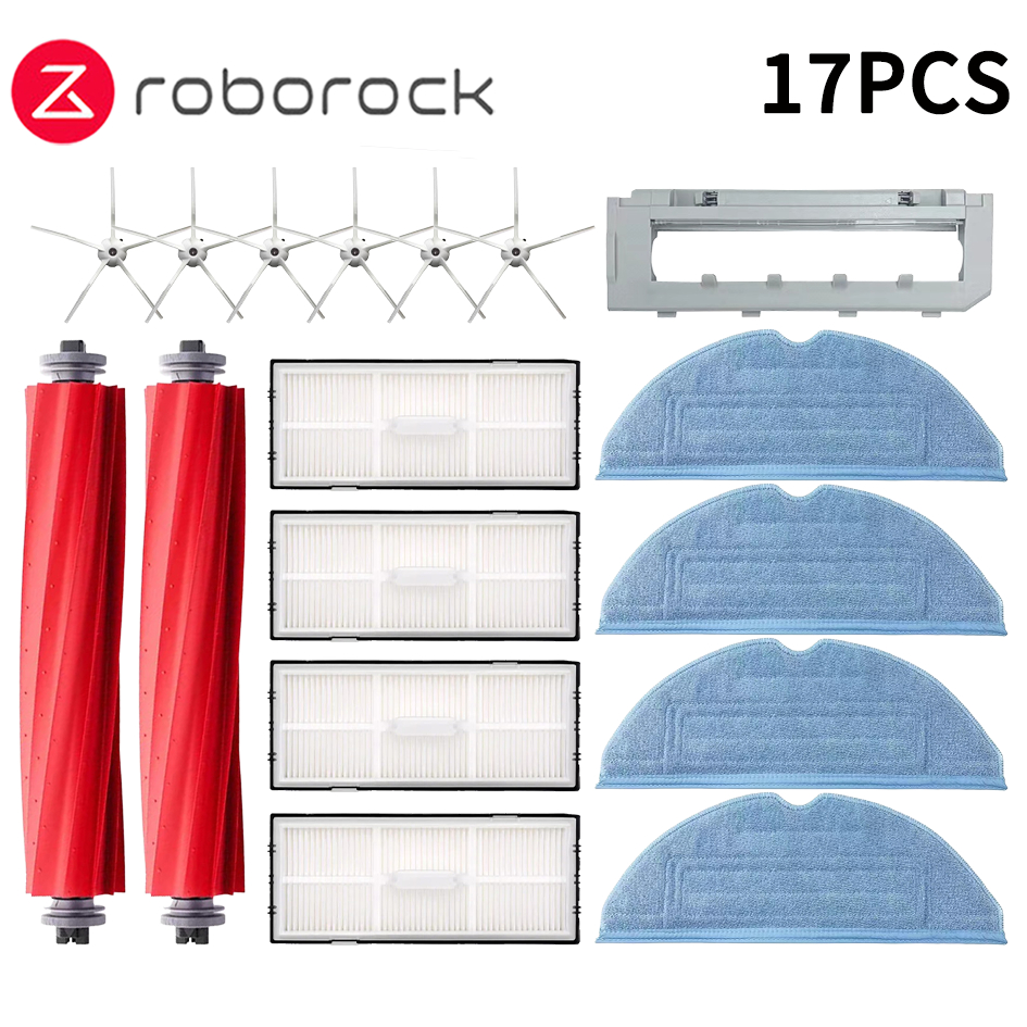 Roborock S7 S70 S7Max T7S T7S Plus Robot Vacuum Cleaner Accessories Main Brush cover Hepa Filter Mop Pad Spare Parts: Blue