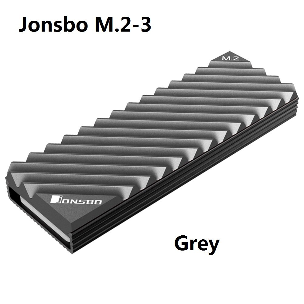 Jonsbo-disipador de calor de refrigeración para disco duro de estado sólido, radiador con almohadilla térmica de , M.2 SSD, aleación de aluminio M.2-5, M2 2280: B Grey