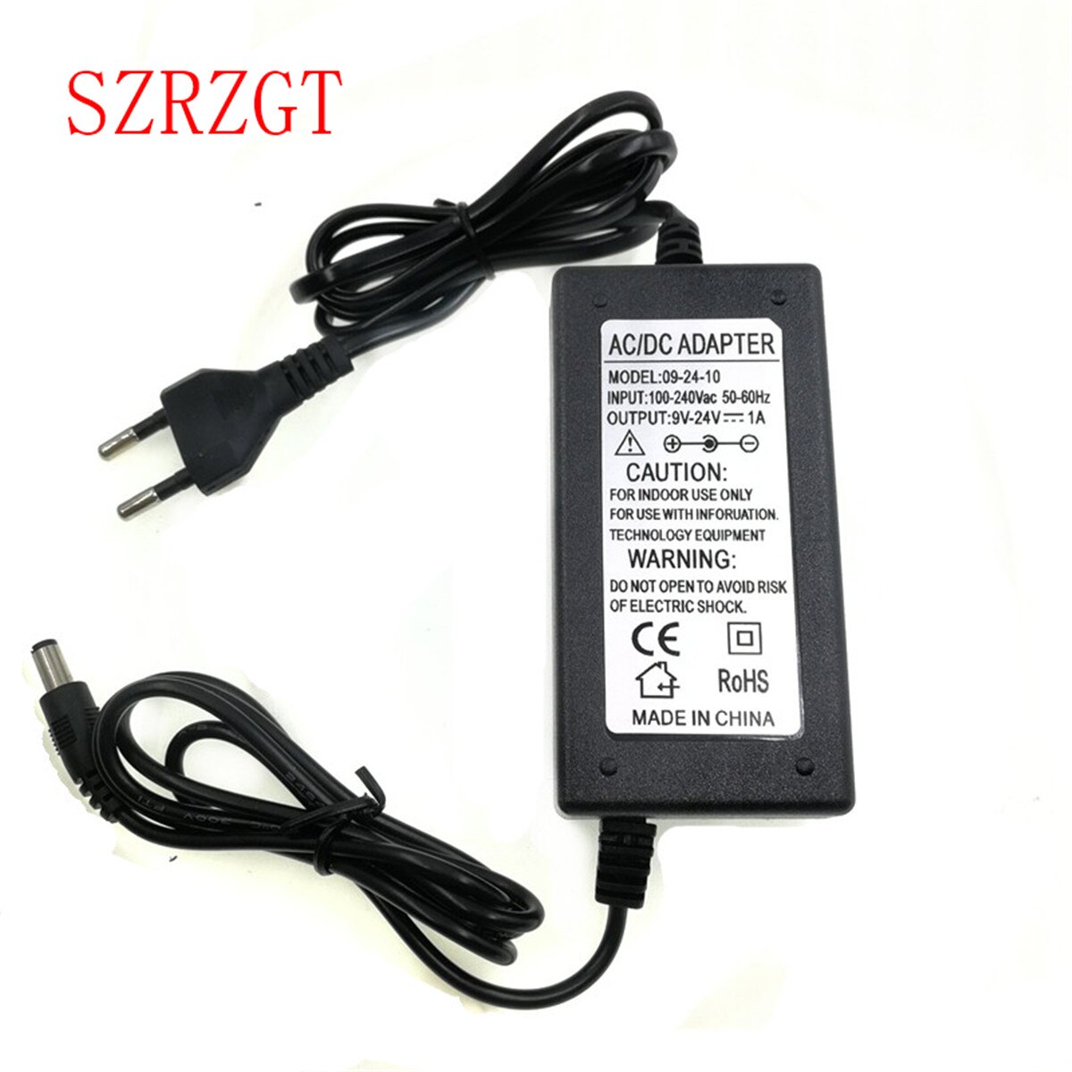 Universal Adjustable AC To DC Power Supply 3V 5V 6V 9V 12V 15V 18V 24V 1A 2A Power Supply Adapter 220V To 12 V Volt Adapter: 9-24V 1A / EU