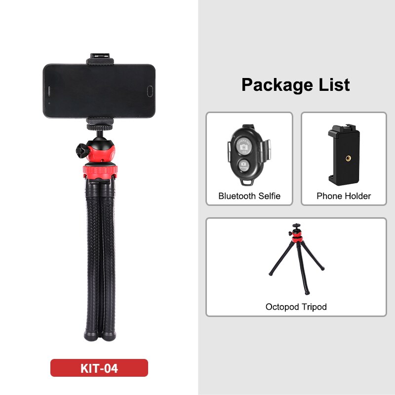 Jumpflash DSLR SLR Phone Vlog Tripod Vlogging Kits Live Selfie Fill Light Integration with Remote Control Microphone LED Light: KIT-04