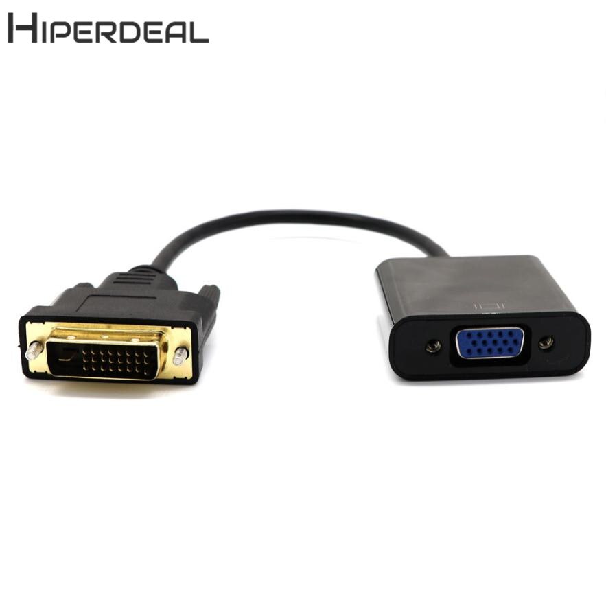 HIPERDEAL DVI to VGA Adapter WAWPI Male to Female Adapter DVI 24+1 TO VGI 18Feb05 F