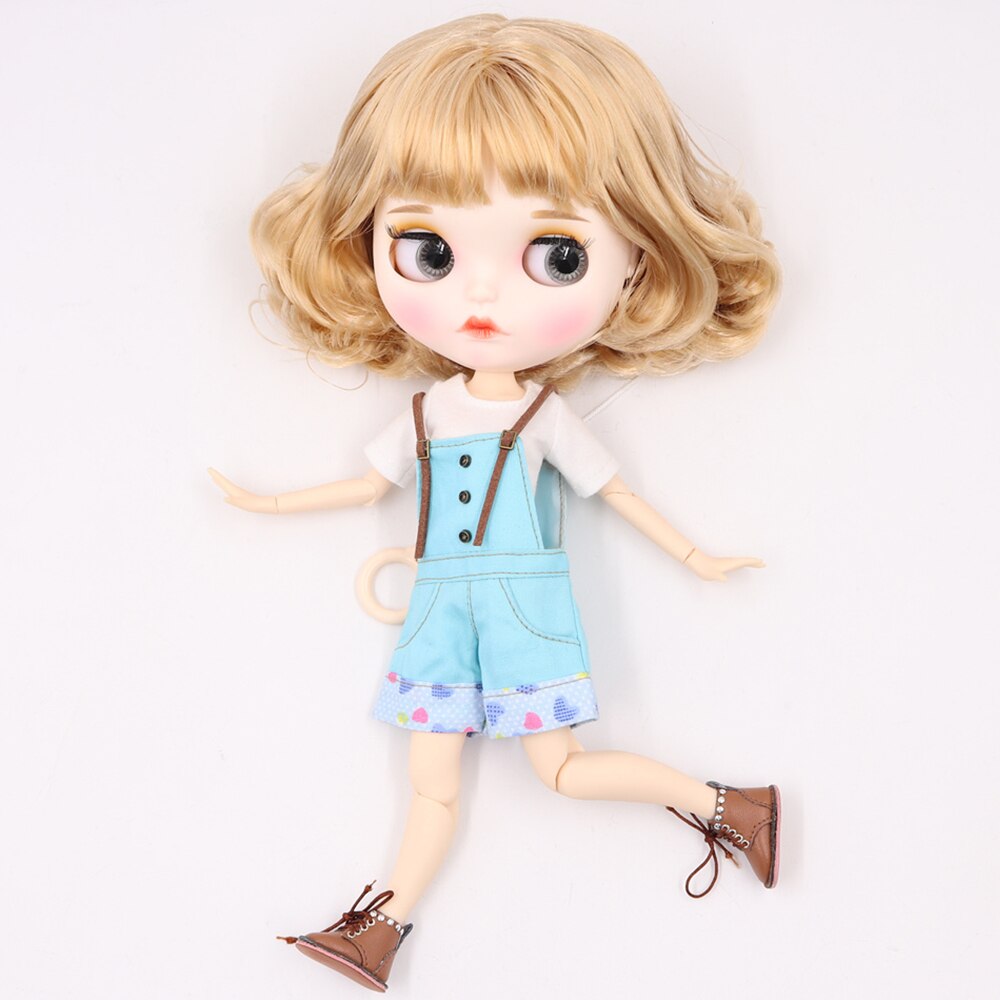 Dbs 1/6 blyth dukke isete dbs ledd kropp klær stropper jumpsuit shorts uformell stil