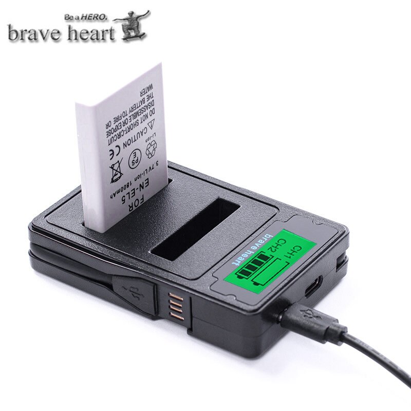 4 stk 1800 mah en -el5 enel 5 en el5 batteri + usb dobbelt oplader til nikon kamera coolpix  p80 p90 p100 p500 p510 p520 kamera