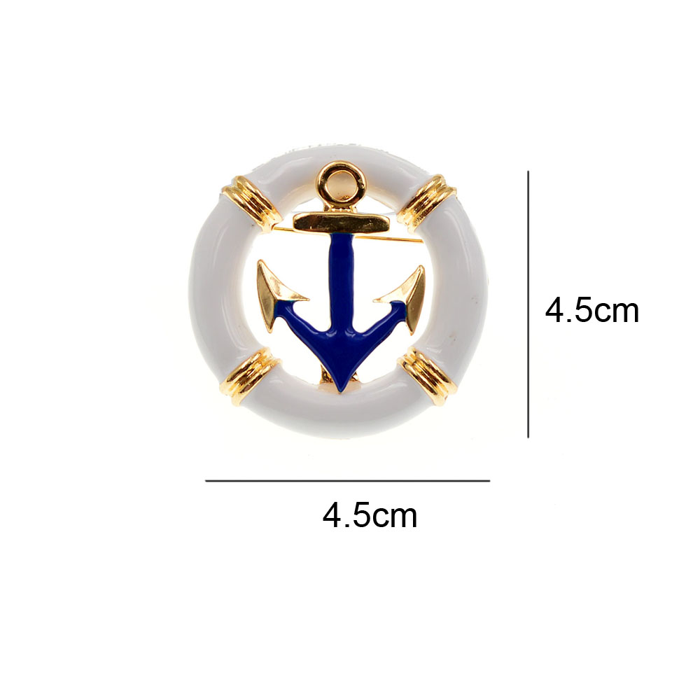 Cindy Xiang Vintage Ronde Drie-Dimensionale Emaille Roer Anker Broches Marine Stijl Mannen Office Casual Broche Pins