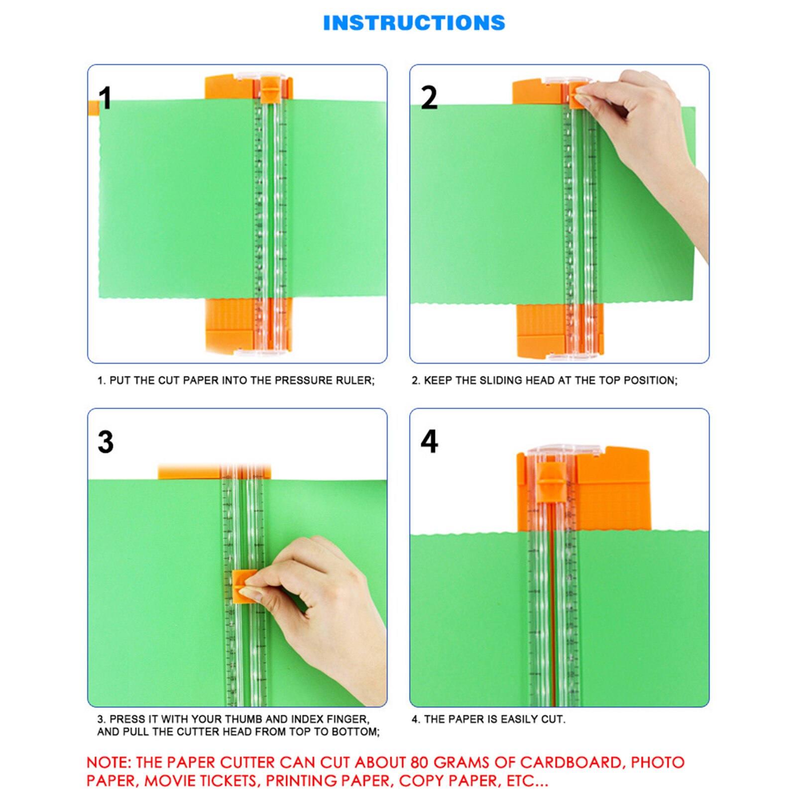 Coupe-papier A5 Portable de 8.7 pouces, Machine de découpe de Scrapbooking avec règle latérale pour l'artisanat et les Photos