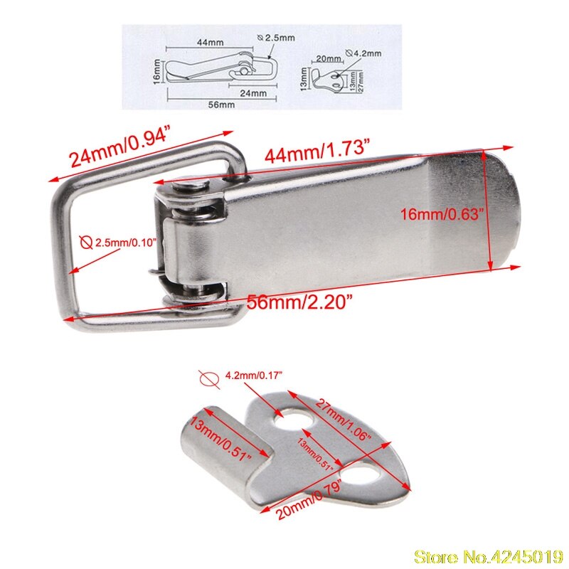 4 Pcs Hardware Cabinet Boxes Spring Loaded Latch Catch Toggle Hasp