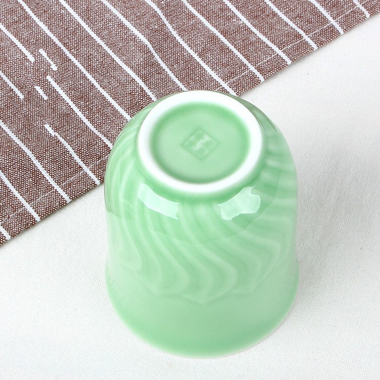 180ml Wykonany ręcznie ceramiczne filiżanki robić herbaty gospodarstwa domowego herbata Kung Fu kubek chińnarty Longquan seledyn kubki na herbatę bez uchwytu porcelanowa filiżanka