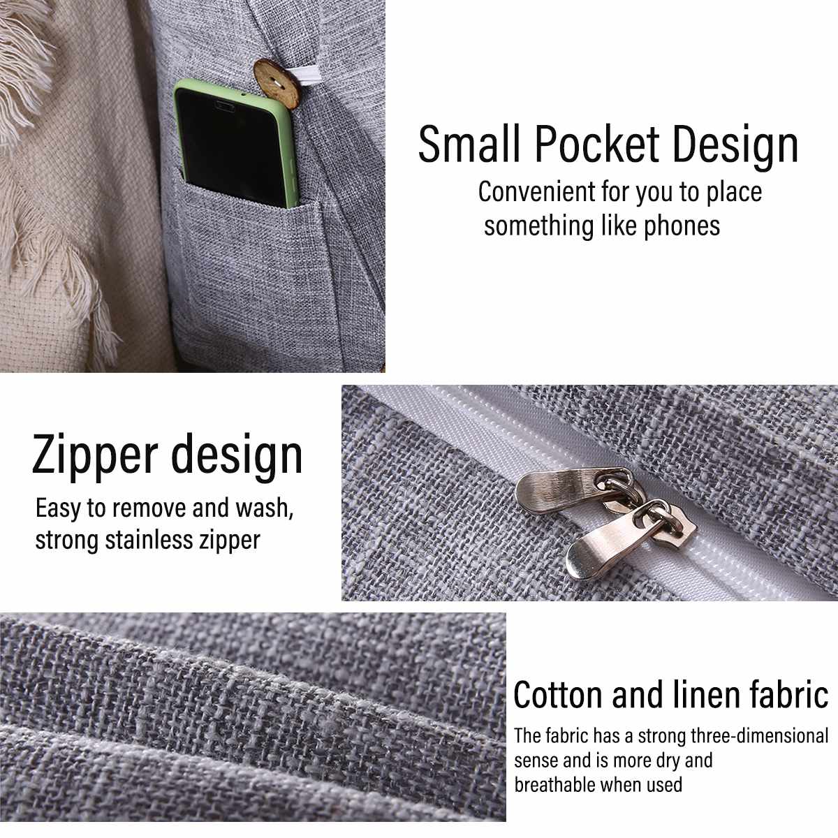 45cm stereo sovesofa trekantet ryglæn pude talje pude vaskbar sofa hvile husholdning soveværelse sengetøj