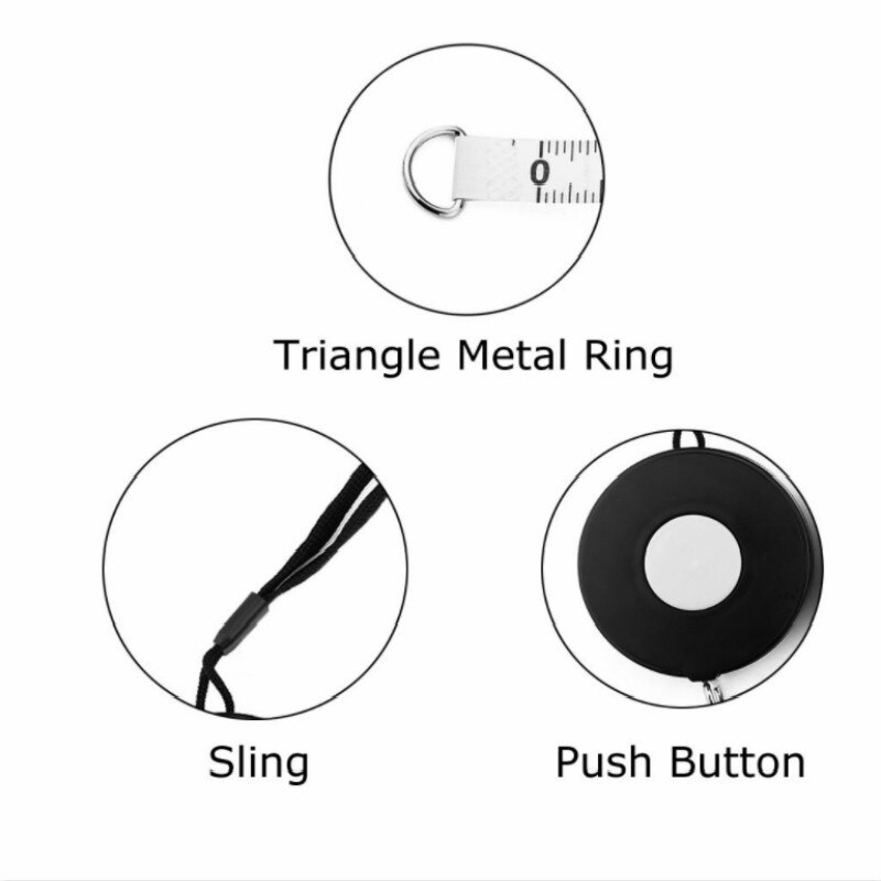 WINTAPE 2.5M Tape Measuring Body Tape Ruler Measure For Sewing Tailor Fabric Retractable Home DIY Tape Ruler Measurements Tool