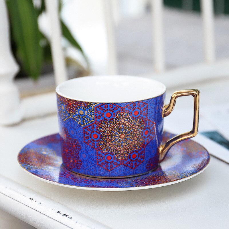 Marokko Stil Kaffee Tische Tasse mit Untertasse Porzellan Tasse einstellen für Heimat Küche Büro Tisch Getränk für Hochzeit: 18
