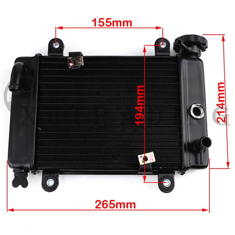 Atv Waterkoeling Motor Koeler Radiator Cooling + Ventilator Voor 150cc 250cc Pit Quad Dirt Bike Dune Buggy Motorfiets 4 wiel Zongshen